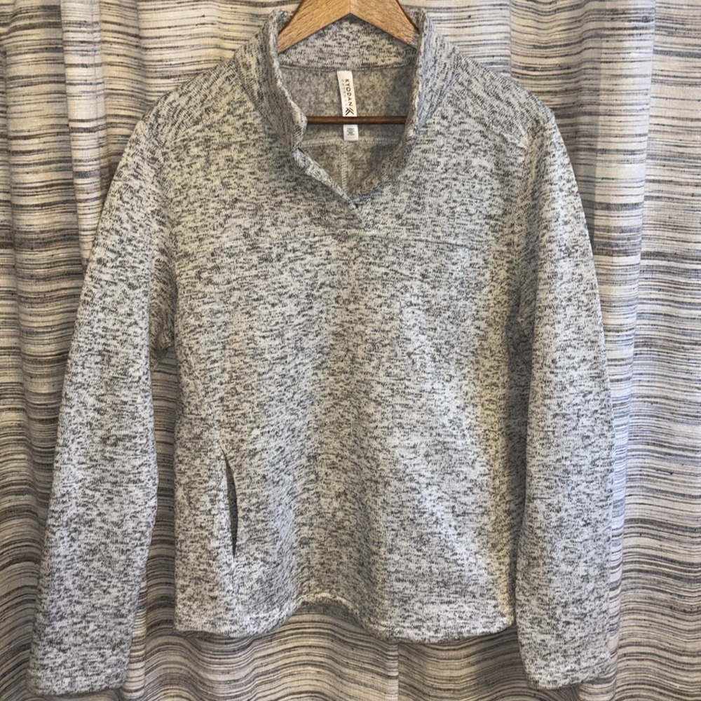 Kyodan Outdoor Gray Marbled Freedom Trail Sweater Pullover Size XL